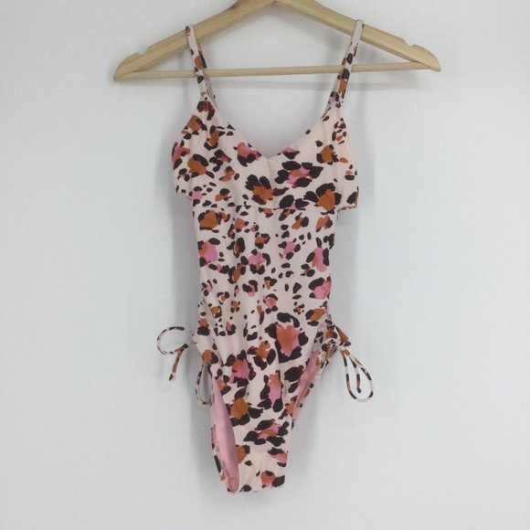 Hula Honey Pink Leopard Swimsuit Size Extra Small XS One Piece Animal Print NEW - Picture 3 of 9